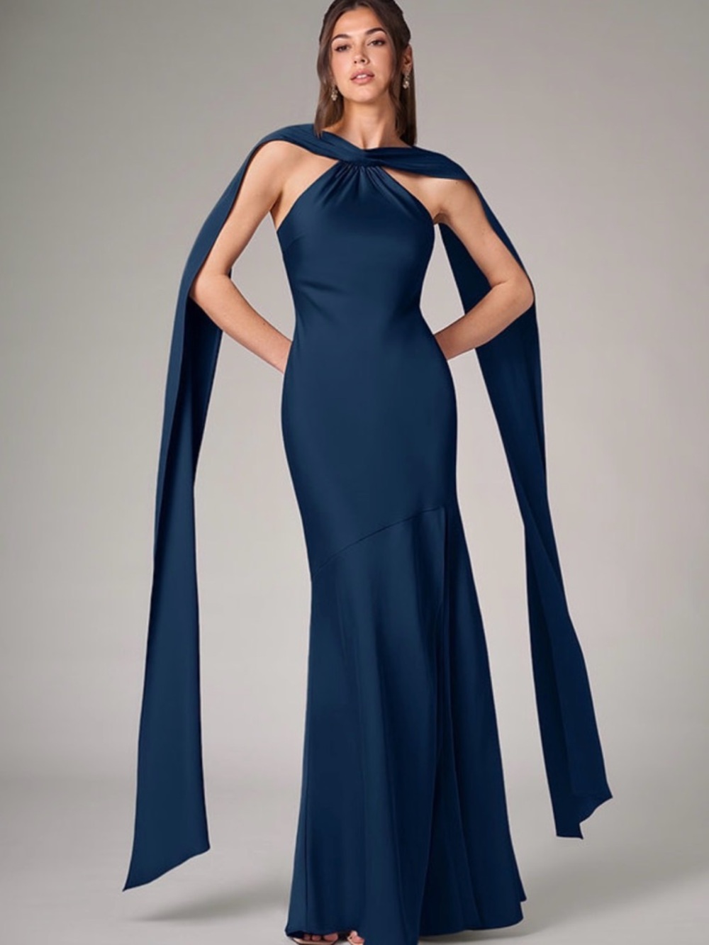 Azazie Kinsley Navy Blue Dress